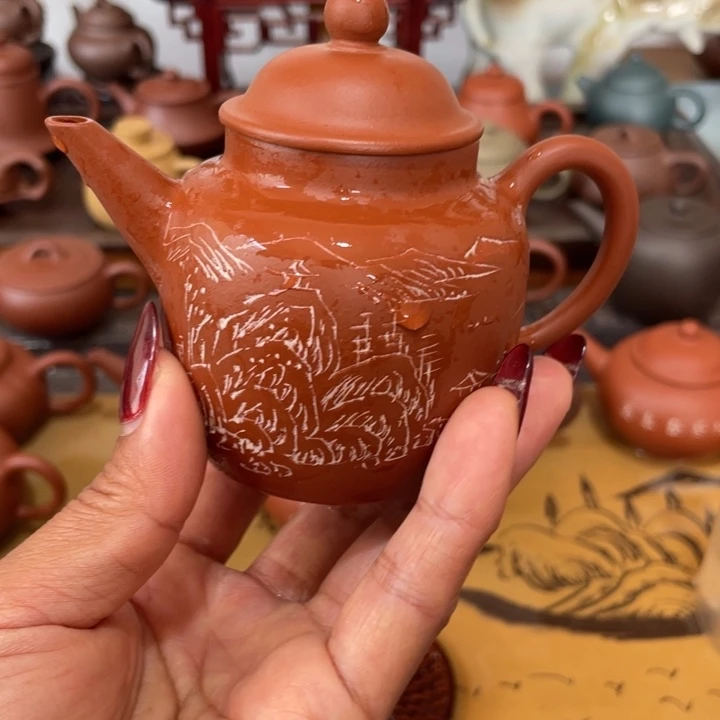 紫砂茶壶砂**茶红泥秋水150 C