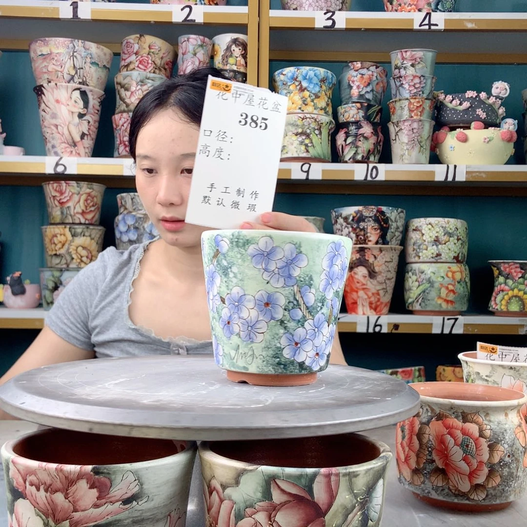 景德镇手工花盆385