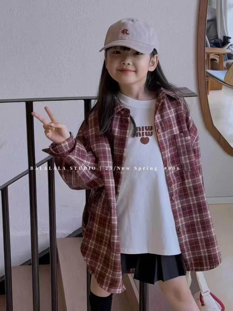 时尚潮流格子衬衫男女款