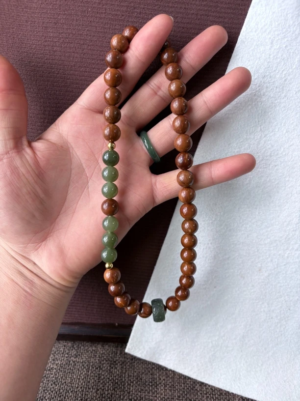 非金属木质手链 主播推荐库克老菩提根10mm双圈手持