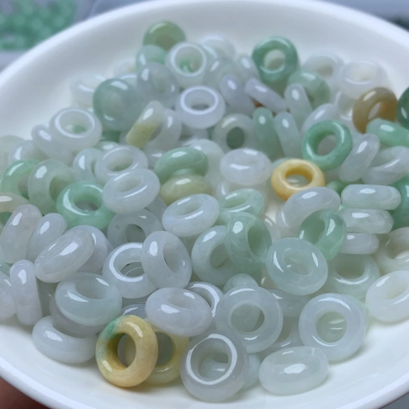 【闪购商品】未镶嵌手链翡翠卡10冰三彩跑环20个