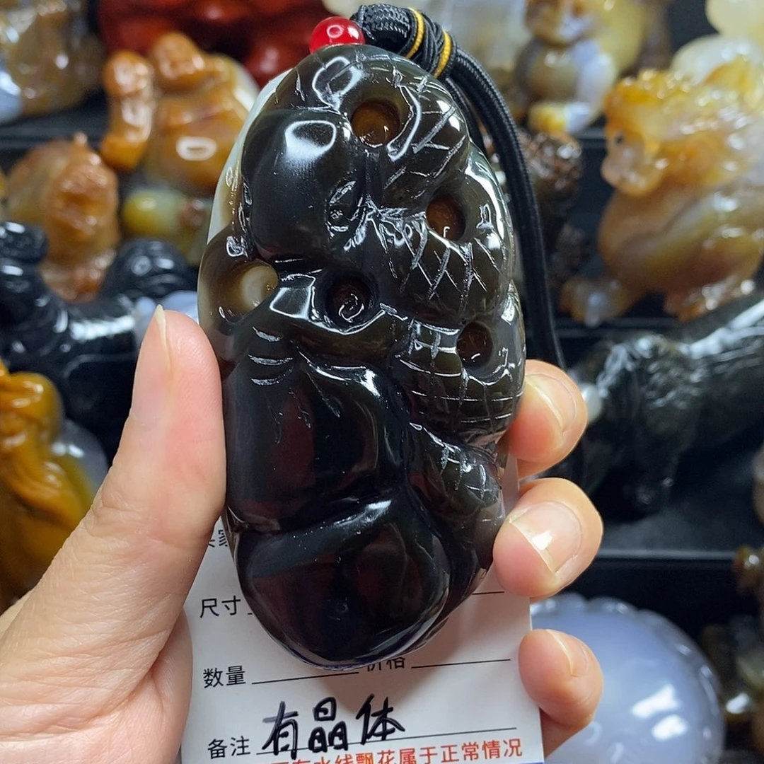 玛瑙/玉髓未镶嵌手把件