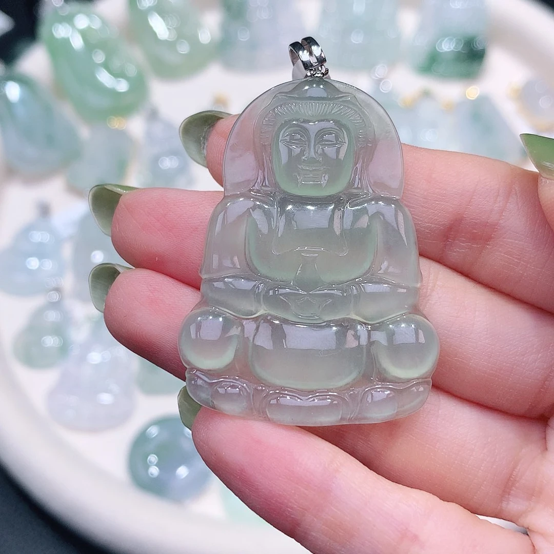 颈饰18K金镶嵌翡翠43.3-32.3-4