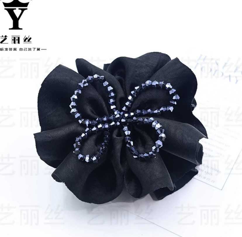 艺丽东方之珠 [情书]初秋路易斯气质款黑色丸子夹8cm YL1119