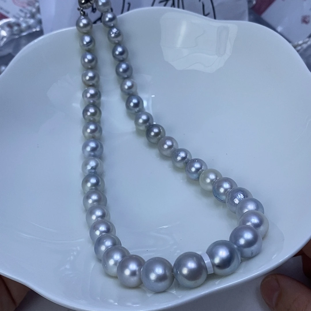 海水珍珠银S925镶嵌颈饰