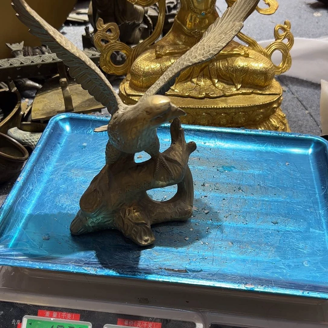 莫**…老旧铜器微瑕疵黄铜摆件工艺品