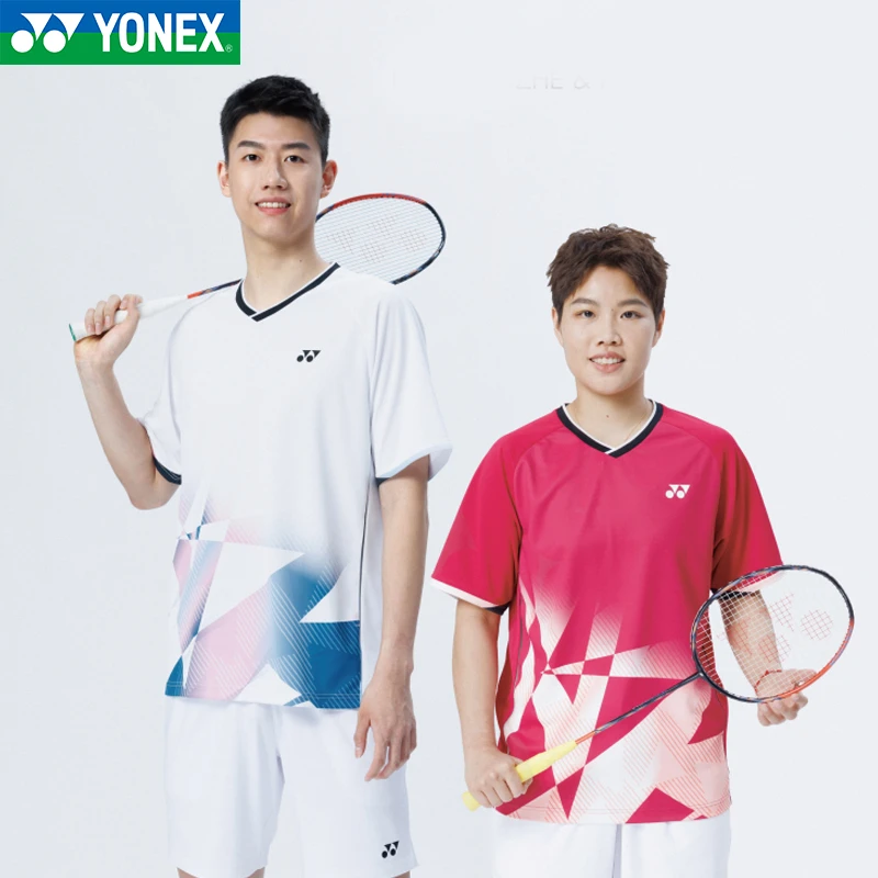 YONEX尤尼克斯羽毛球服110095BCR/210095BCR男女款运动T恤短袖