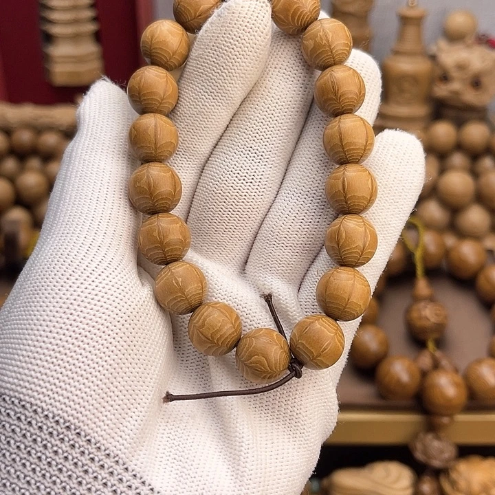 易***安木质非金属六道木手串1.2