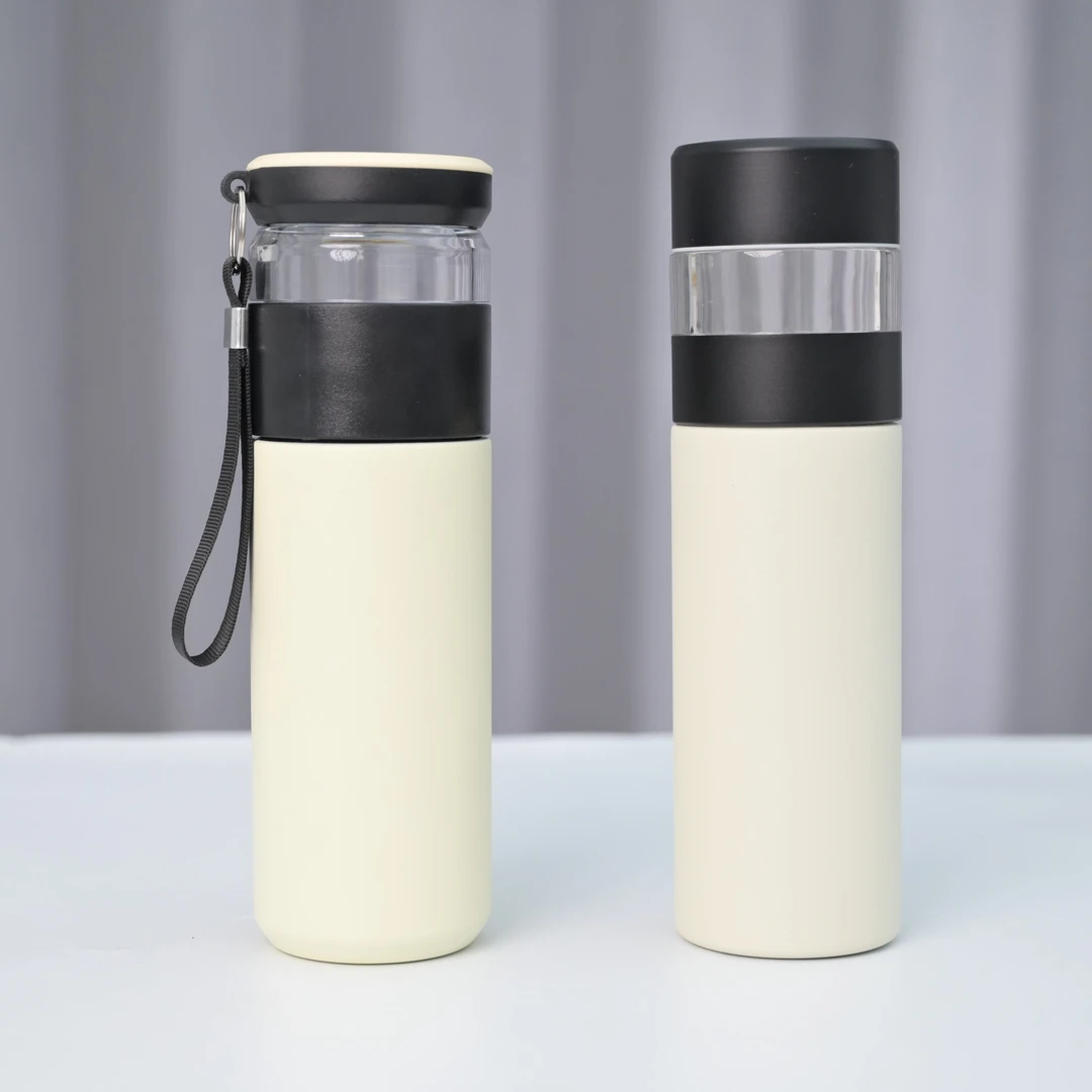 准新品  joyami保温杯316L不锈钢茶水分离大容量水杯多功能450ml