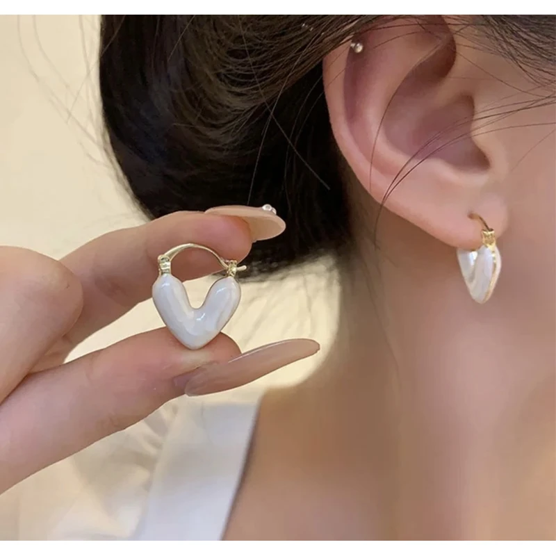 铜合金耳饰 207高端大气爱心耳环