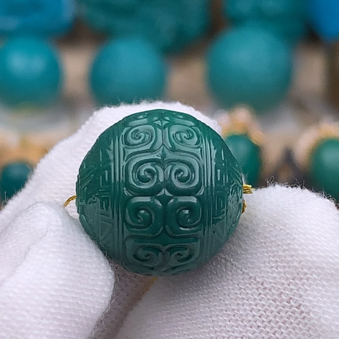 未镶嵌绿松石珠宝奇石16mm