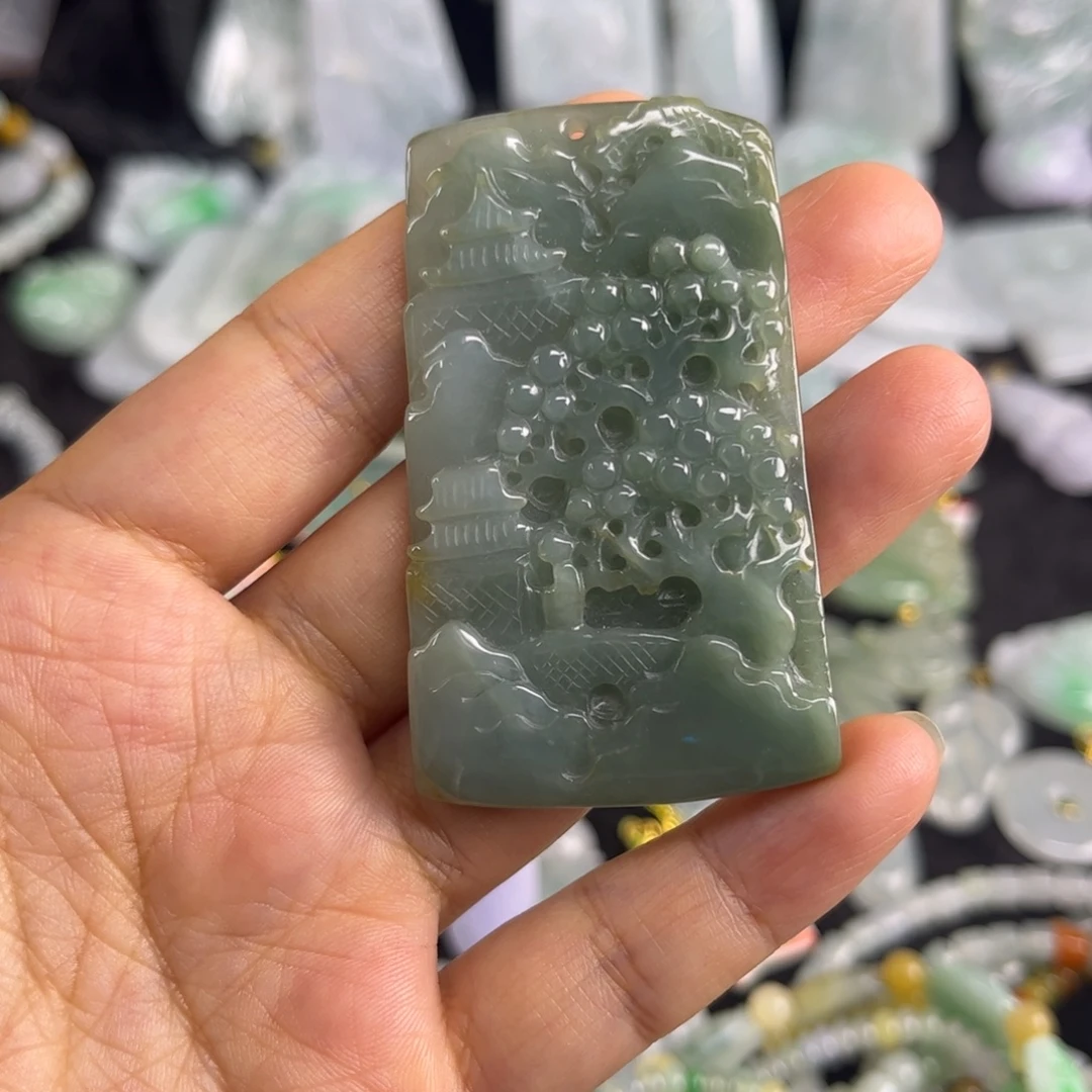 翡翠未镶嵌吊坠(不含链)