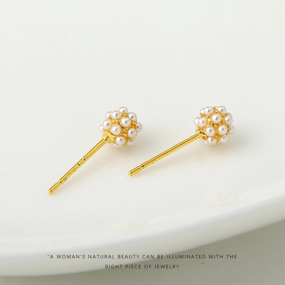 【爆米花】法式经典设计时尚百搭轻奢女耳钉A791