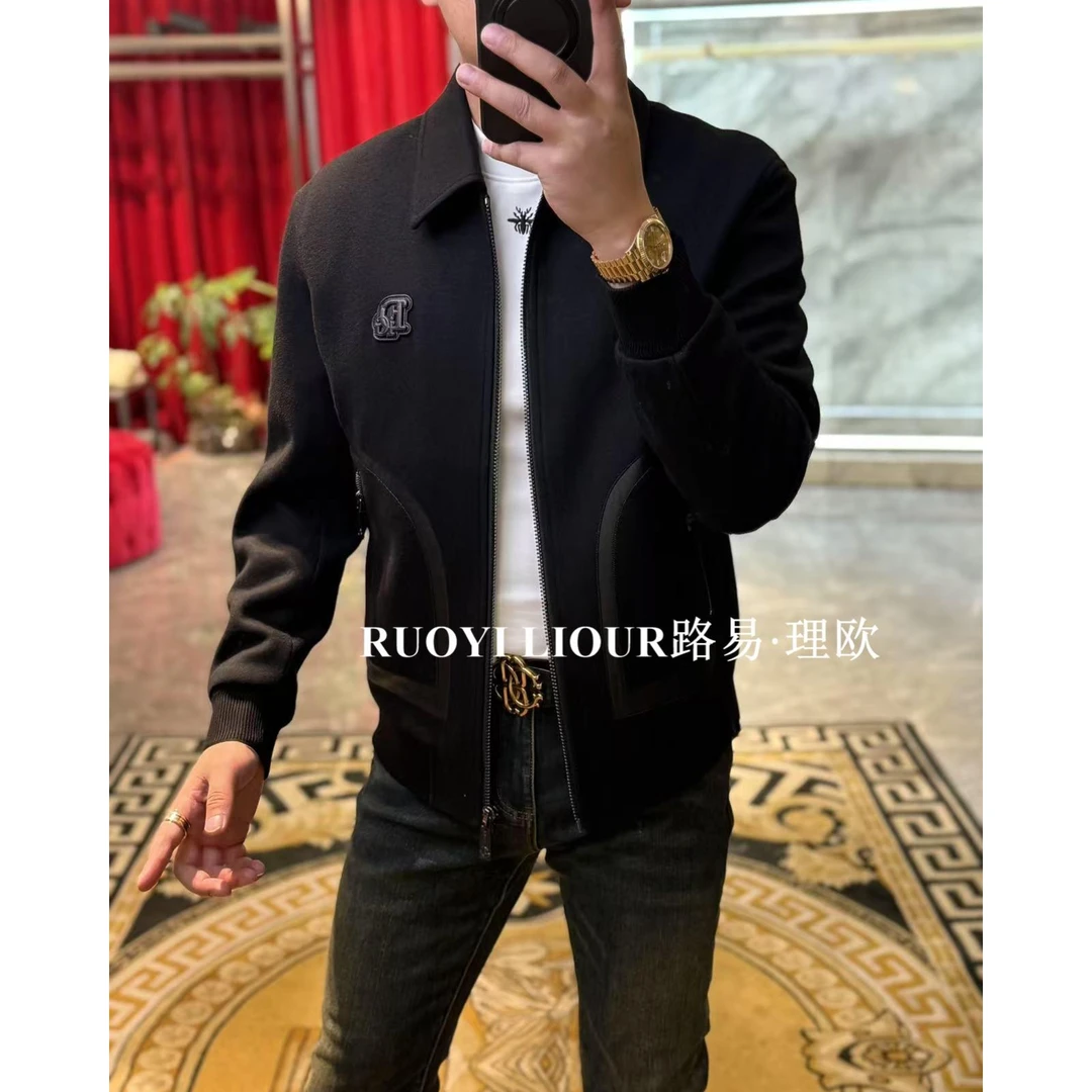 【路易理欧】欧货时尚轻奢潮流设计师款简约休闲百搭夹克221