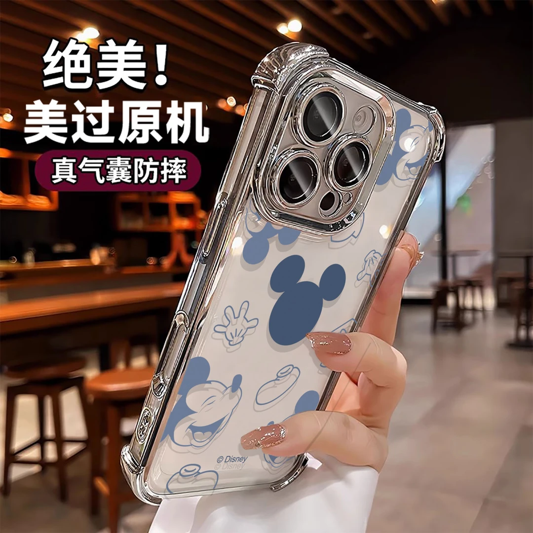 新款适用苹果16promax手机壳iphone15卡通可爱网红14镜头膜防摔套