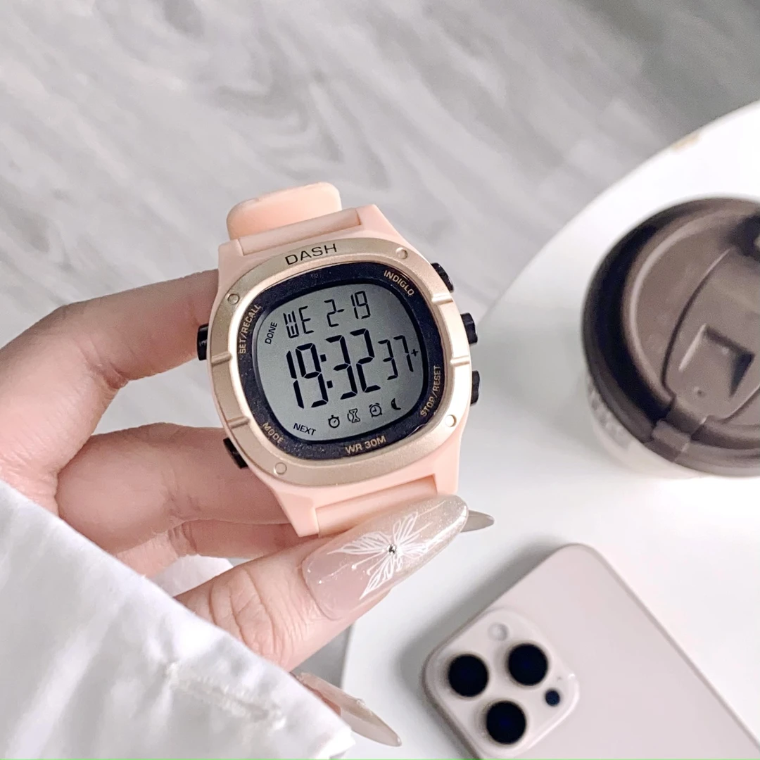2025新款电子ins风小众高颜值只看时间女生手表女款初中高中学生