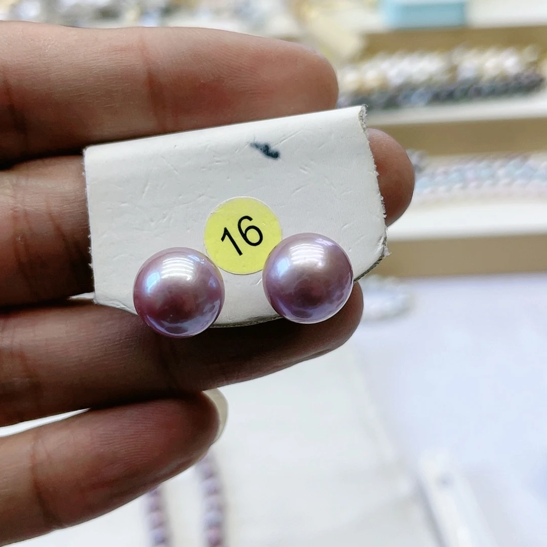 淡水珍珠耳饰银S925镶嵌