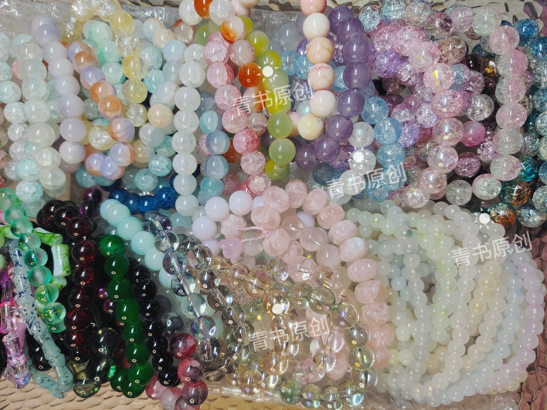 合金琉璃手链 琉璃手串高颜值学生党时尚百搭小众手工甜美