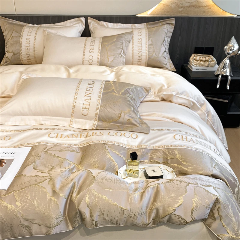 高端刺绣床上四件套全棉纯棉2025新款被套床单床笠床品被套枕头套