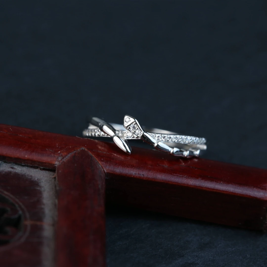 925银戒指 【八店同庆】小众简约素款复古小蛇戒指