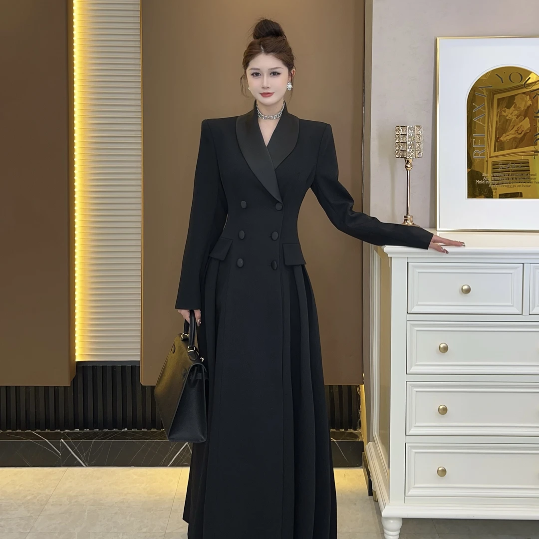 【MD设计师品牌】2023秋季新款百搭显瘦网红气质时尚风衣收腰拼接