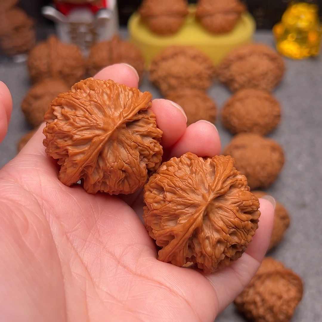 把件文玩核桃精品红皮苹果42全品