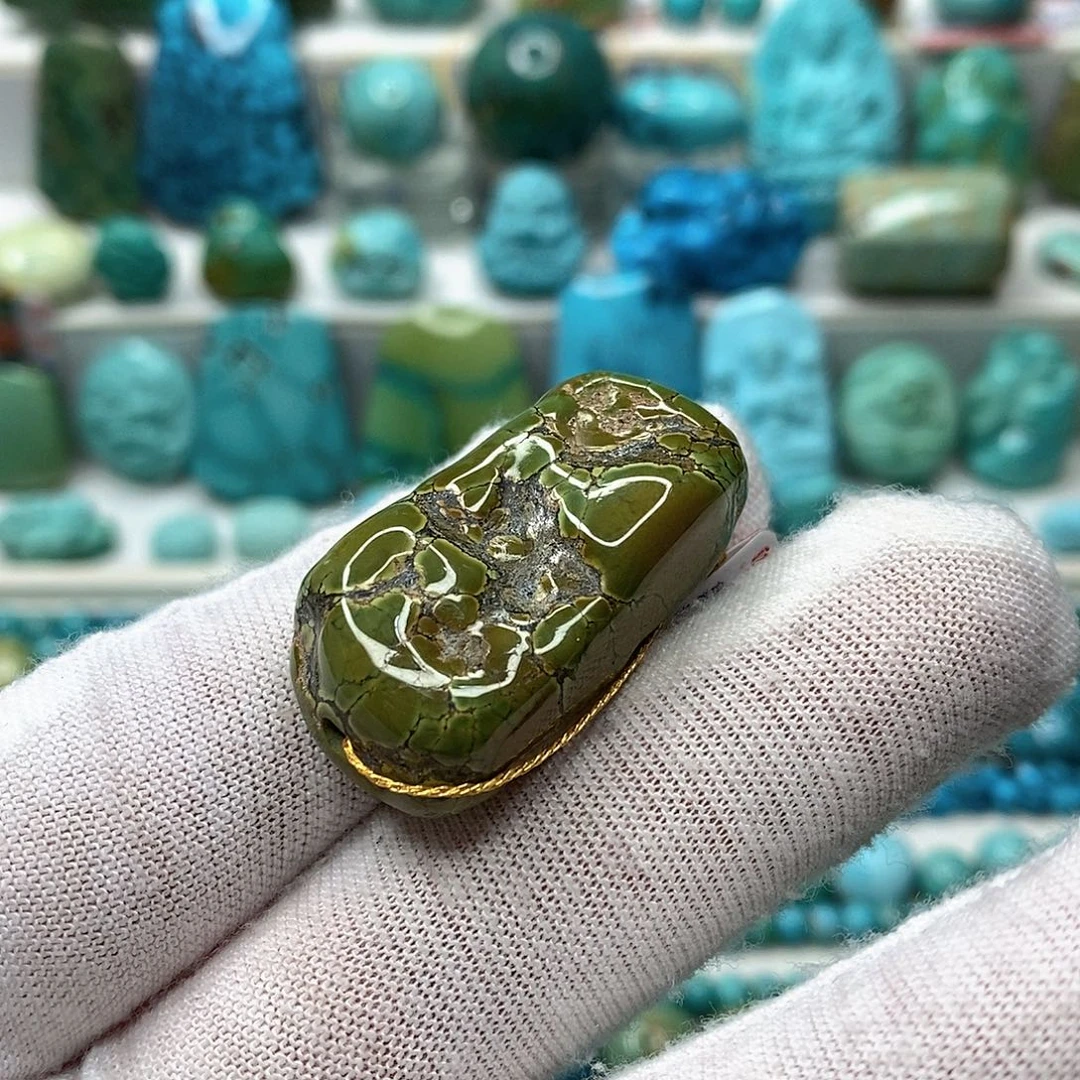 绿松石未镶嵌天然原矿 地大质检