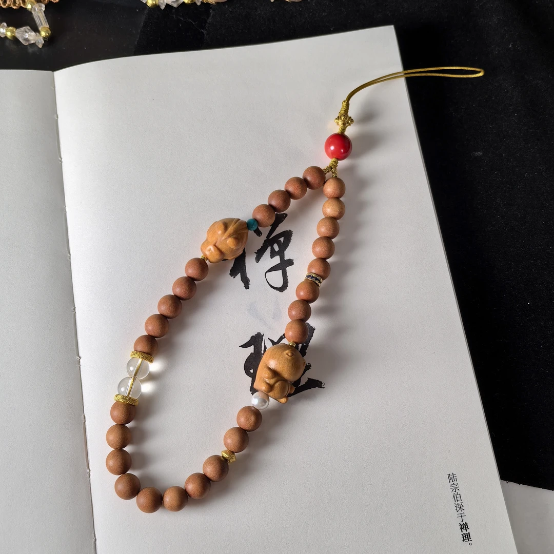 檀木随身手机挂件 C390