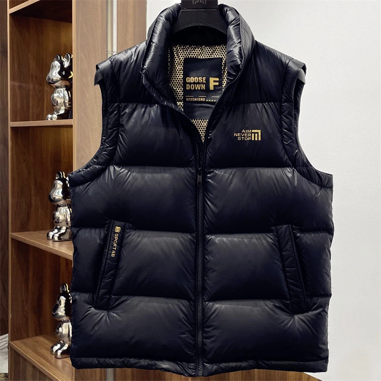 库约内姆KOYENEMAL黑金羽绒马甲男冬新款加厚背心休闲立领外穿