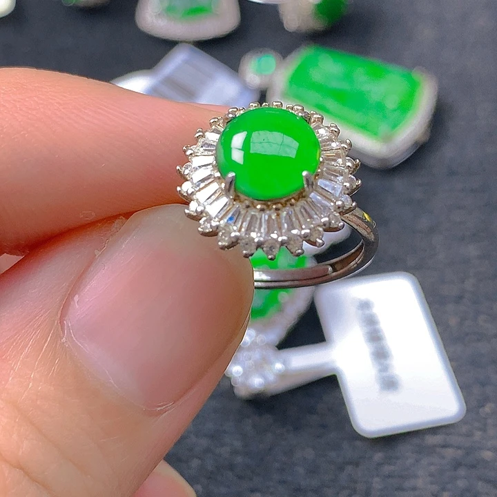 翡翠银S925镶嵌颈饰