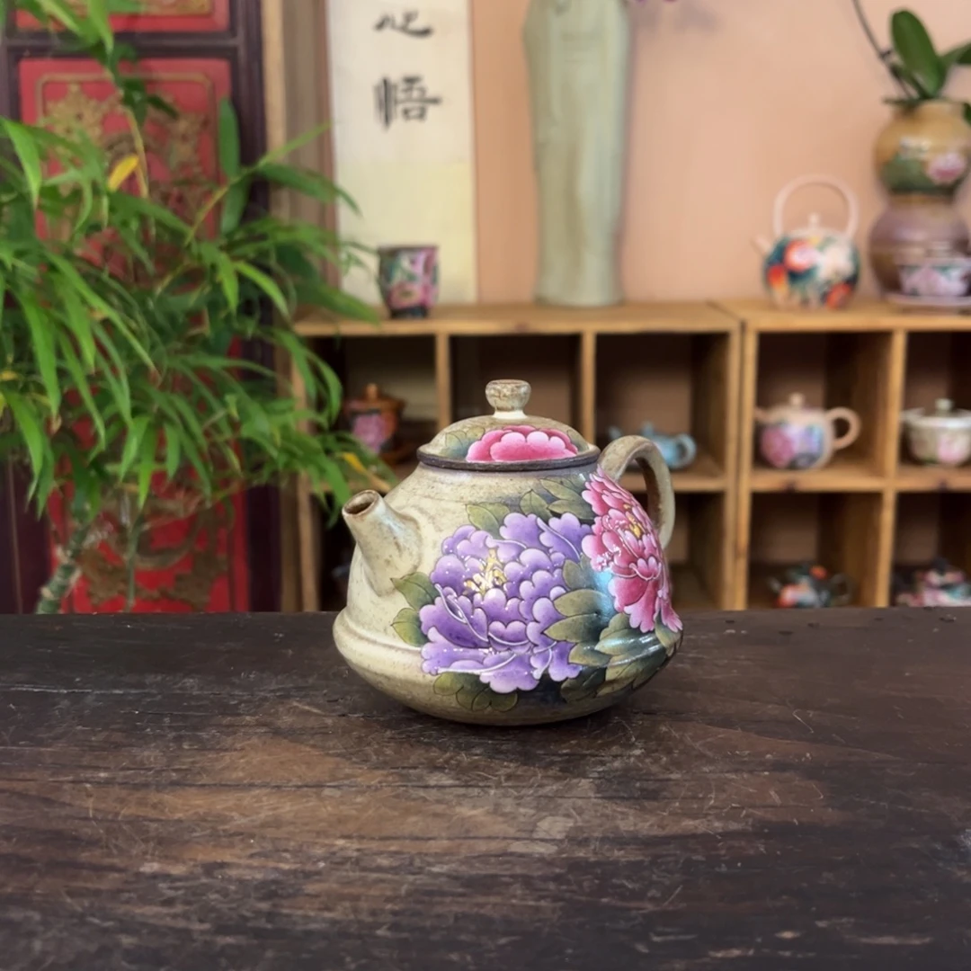 柴烧纯手工手绘陶瓷