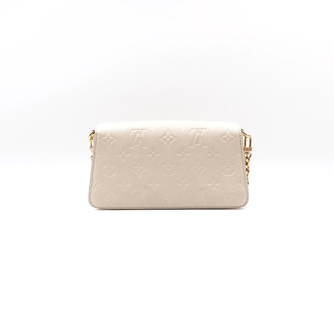 95新 LouisVuitton/路易威登 米色老花链条包 T10155001