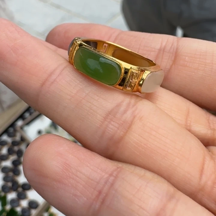 和田玉18K金镶嵌颈饰四季多宝戒指TZ多样性拍一发一