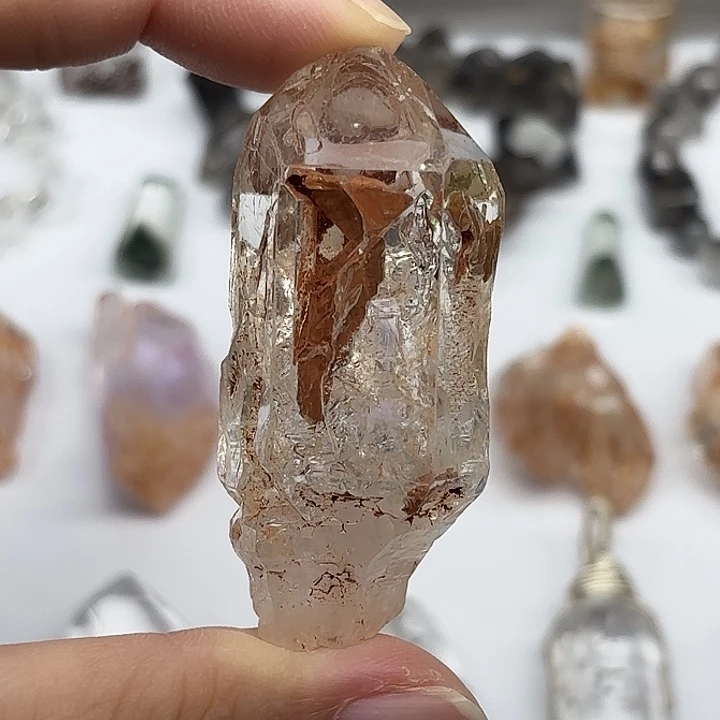 颈饰水晶未镶嵌巴基斯坦红泥闪灵钻55mm+