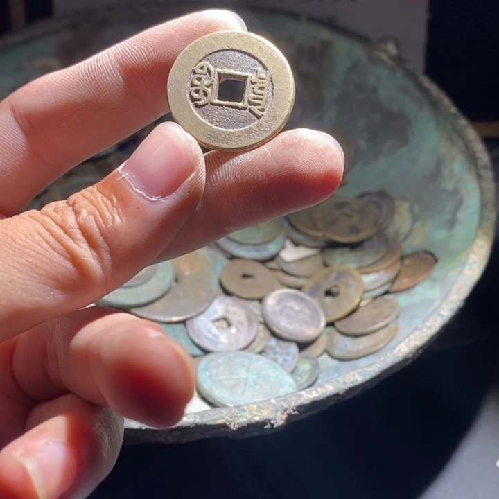 铜铁合金类古钱币工艺品挂件