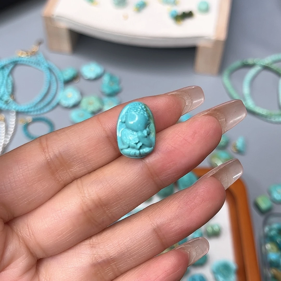 绿松石未镶嵌珠宝半成品