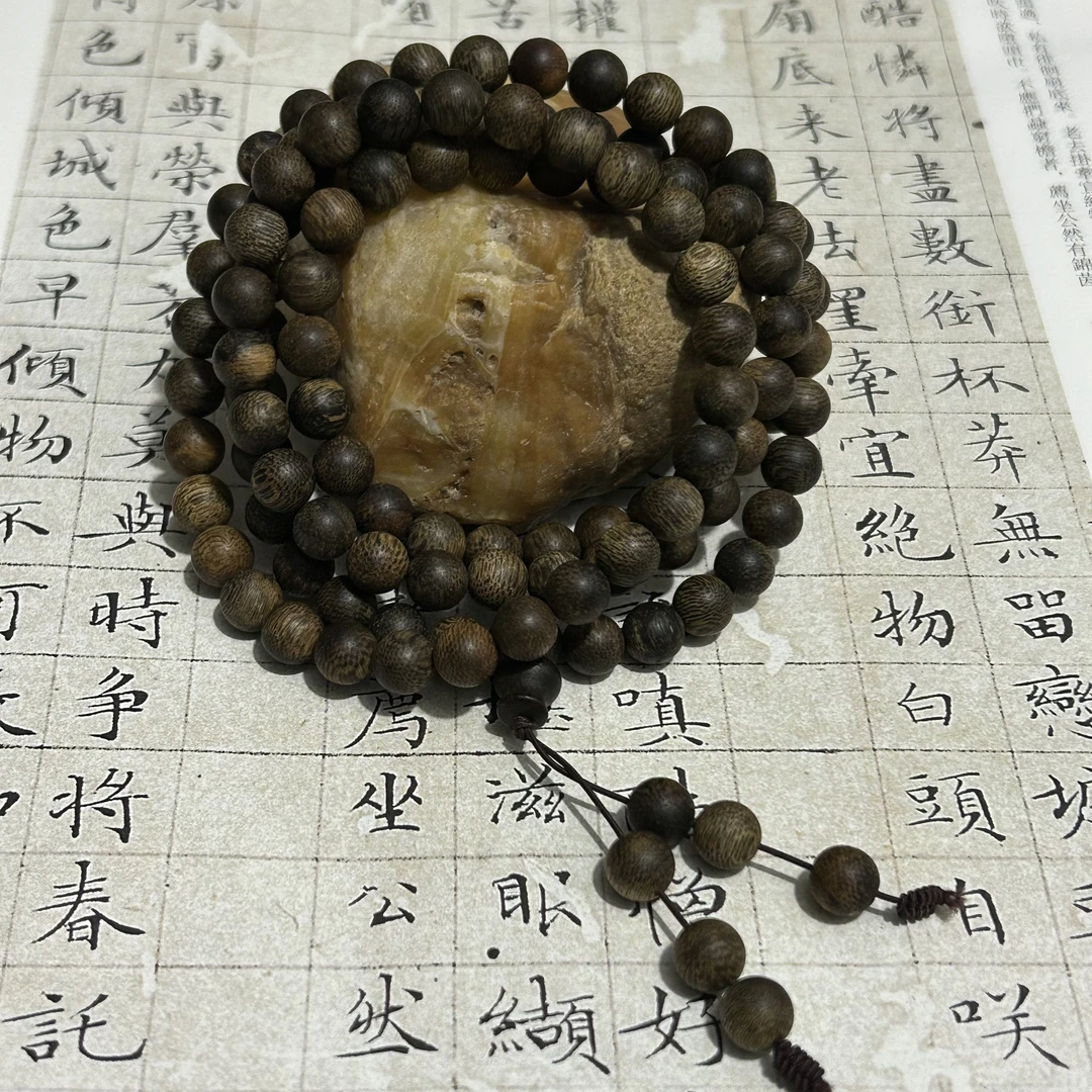 z-990【文莱蛇皮粗纹老料沉水】8mm，49.65g