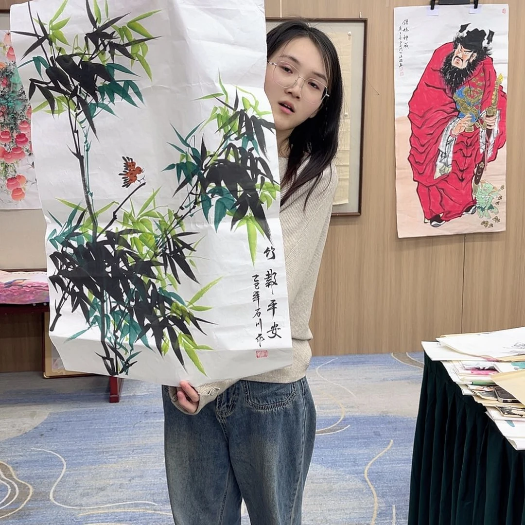 国画穿越现代之我在山东卖字画