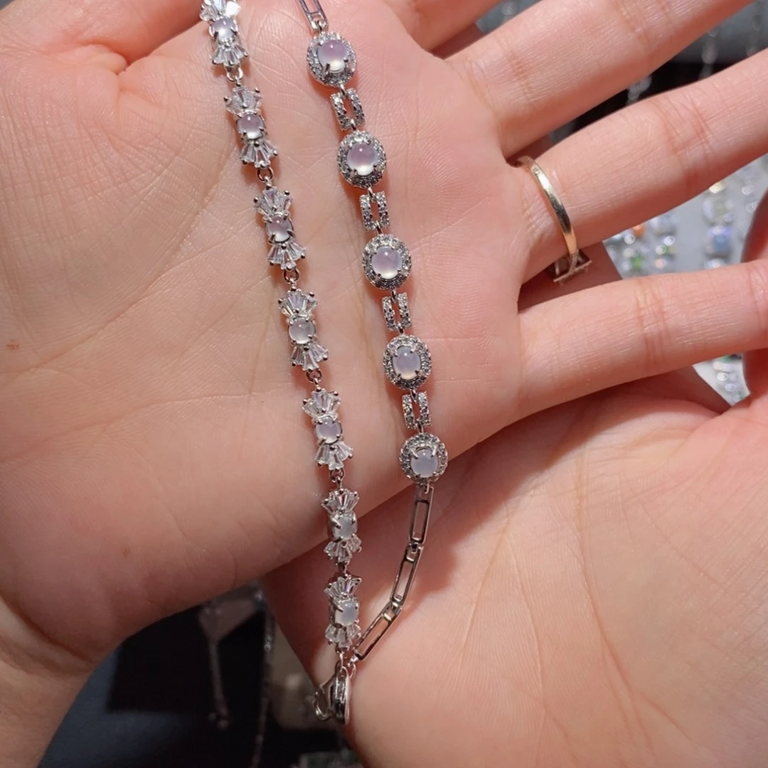 银S925镶嵌手链翡翠可*280一条