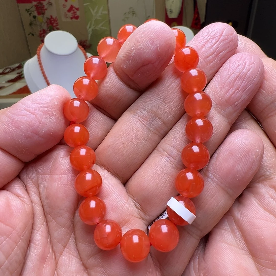 南红玛瑙未镶嵌9宝山南红河湾樱桃红