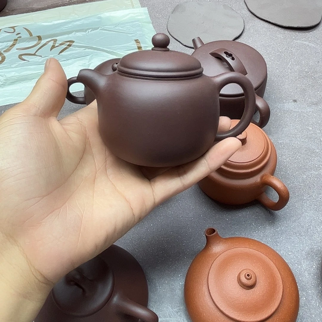 茶壶紫砂紫泥匏尊200cc左右微瑕