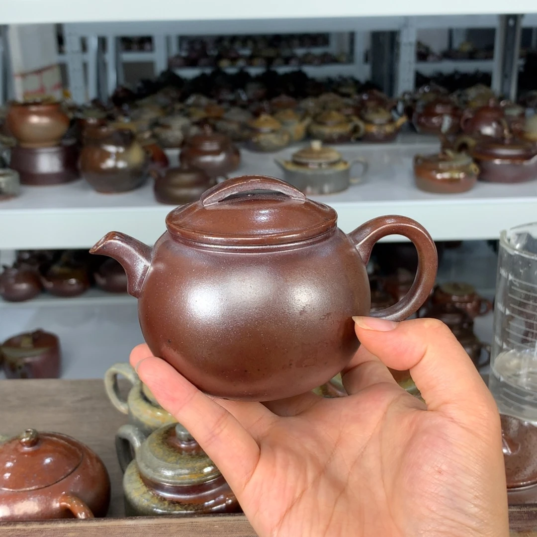 茶壶紫砂纯自然柴烧