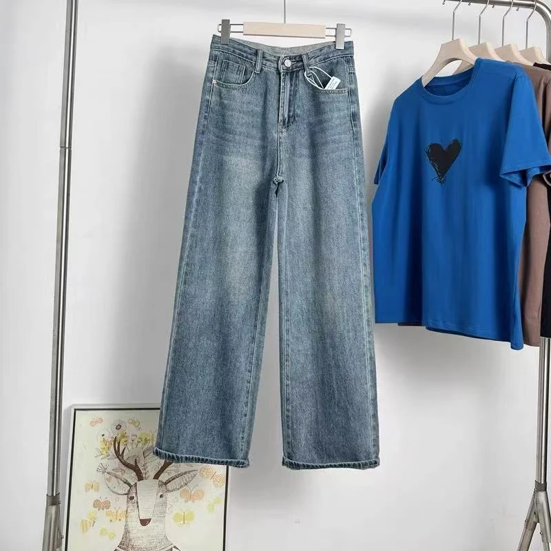 『牛仔裤Y』百搭时尚舒适休闲设计款直筒牛仔裤001