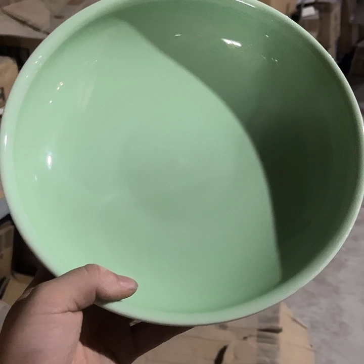 10寸豆青河鲜碗陶瓷