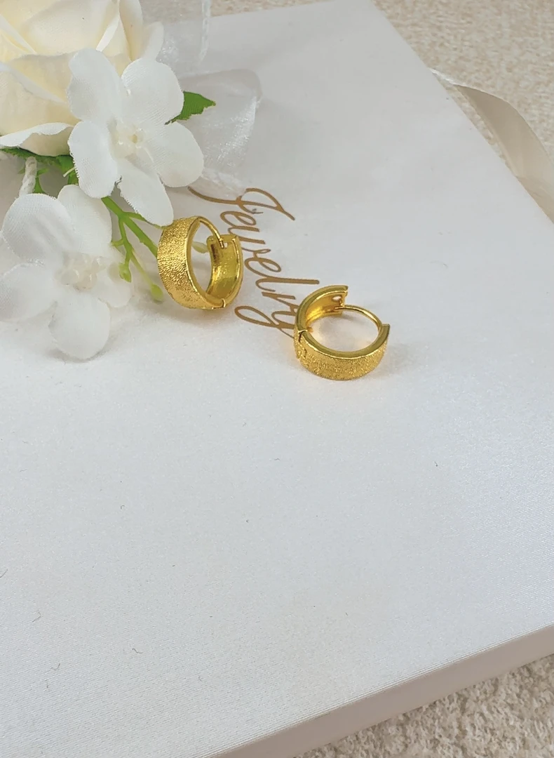 合金耳饰 新款爆款072高级感耳饰金色耳圈