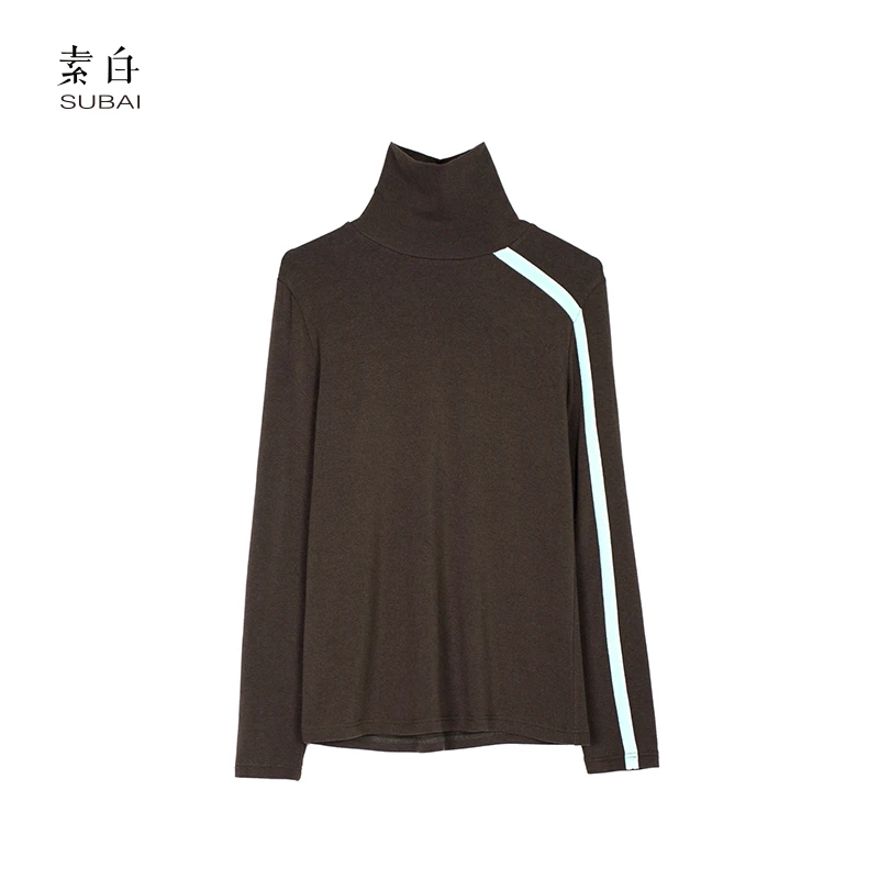 素白【流光】拼色打底衫SB2410T00646