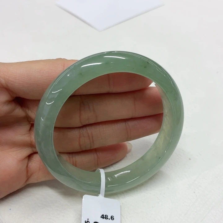 翡翠未镶嵌手镯缅甸翡翠手镯54.8冰湖水