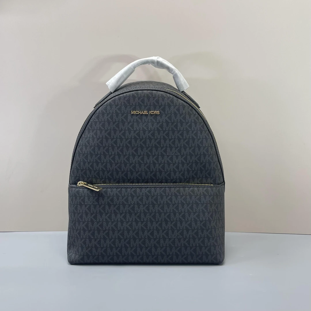 99新 MICHAELKORS/迈克高仕 黑拼双肩包25*30*13cmM050403