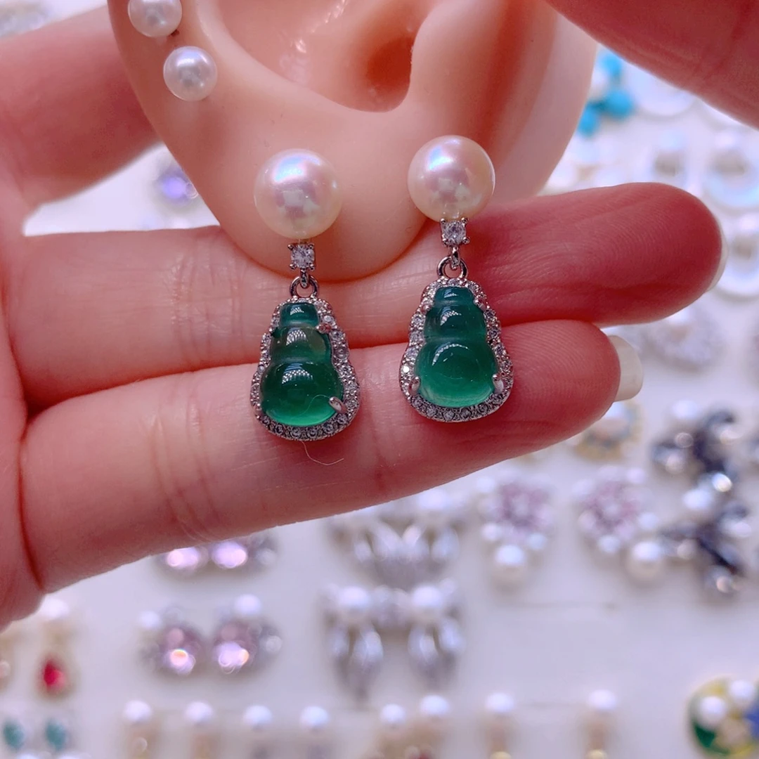 淡水珍珠合金耳饰