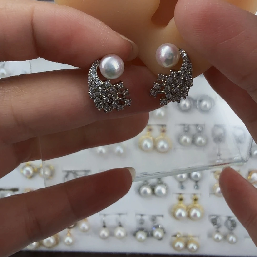 耳饰淡水珍珠合金